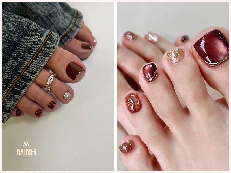 màu móng chân đẹp cho da ngăm