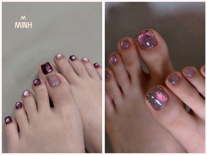 màu móng chân đẹp cho da ngăm