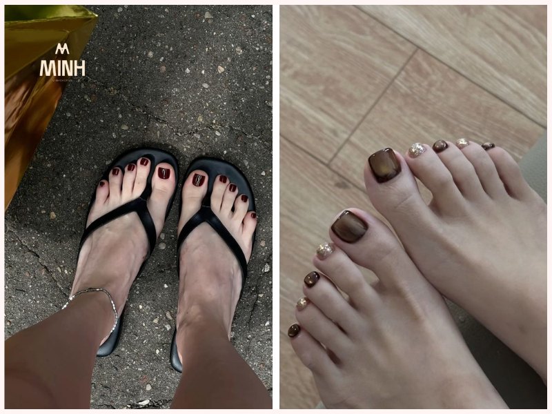 màu móng chân đẹp cho da ngăm