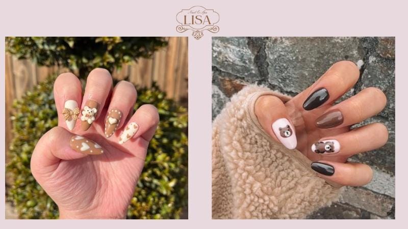Mẫu Nail Gấu Đẹp và Độc Đáo