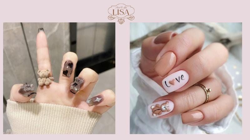 Mẫu Nail Gấu Đẹp Nhất 2023