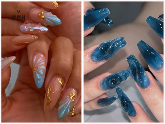Đón đầu xu hướng với 50+ mẫu nail màu xanh dương đẹp nhất 2026