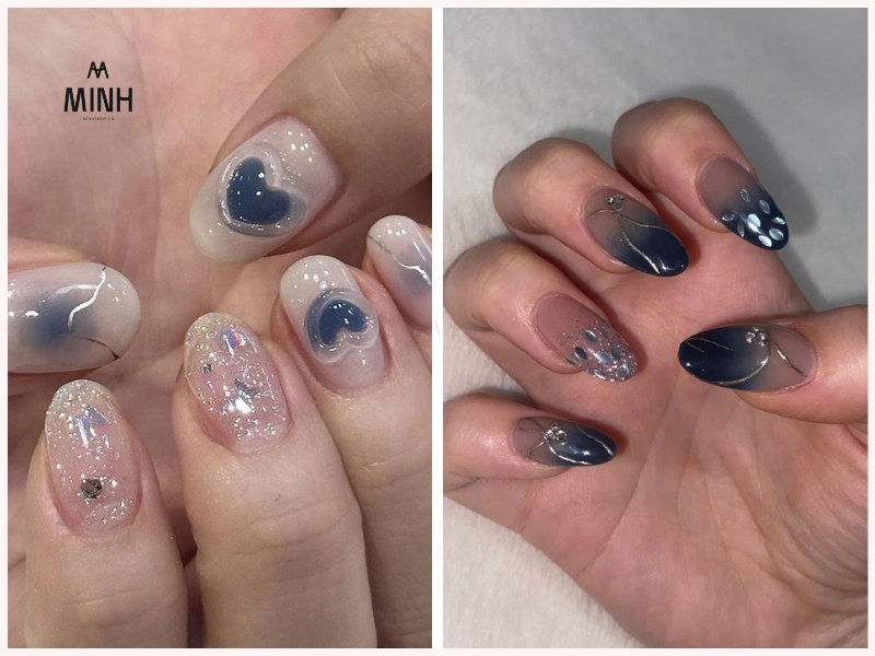 Đón đầu xu hướng với 50+ mẫu nail màu xanh dương đẹp nhất 2026