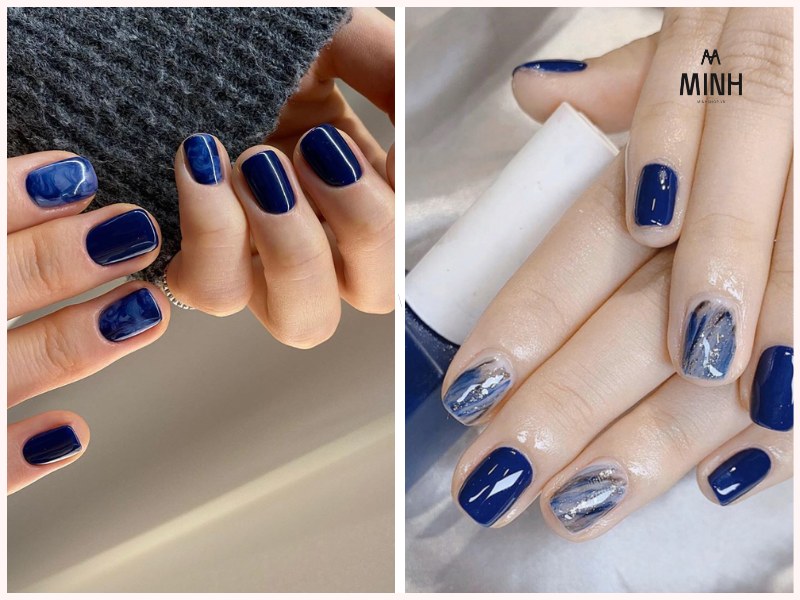 Sơn French đầu móng màu xanh dương nhạt