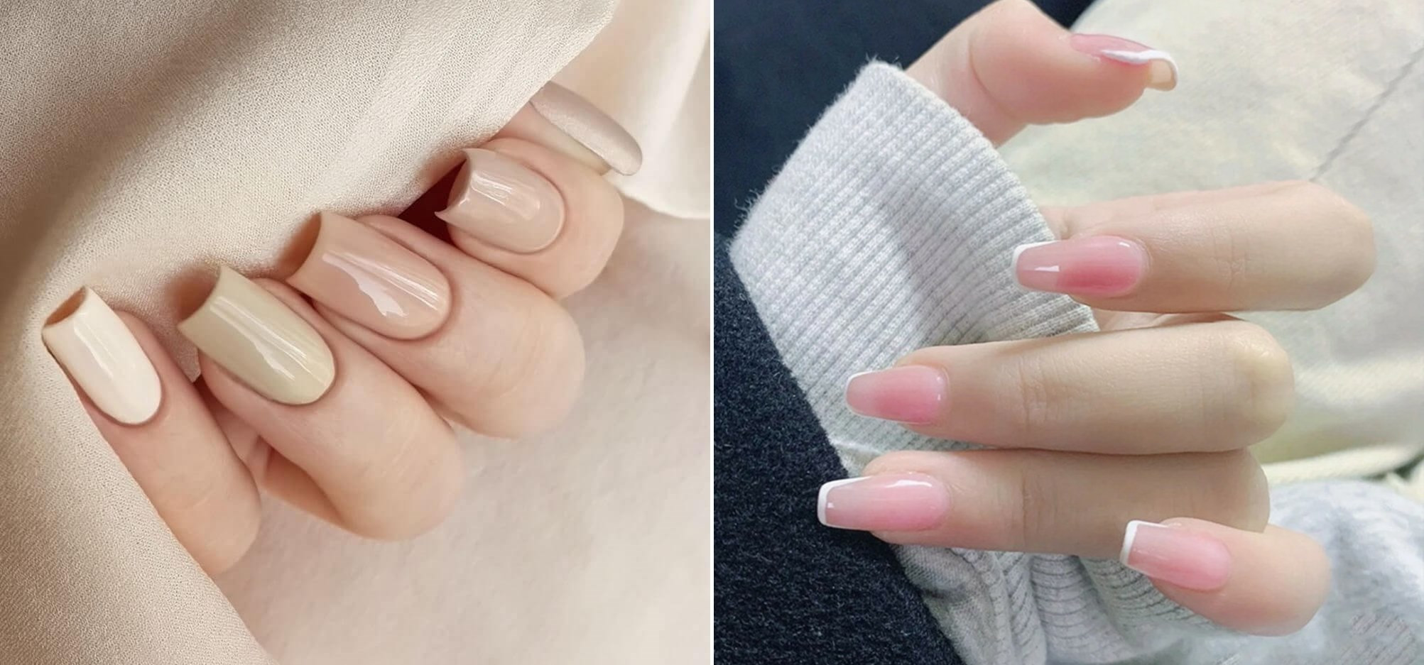 Mẫu nail nhẹ nhàng, đơn giản không lỗi thời, dùng quanh năm.