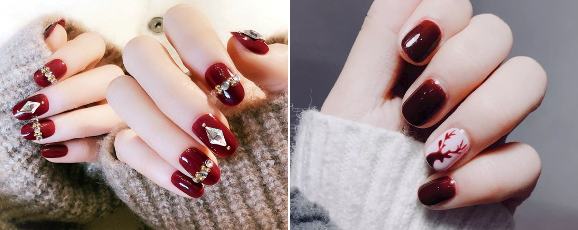 Sắc đỏ trên móng tay phù hợp với mọi lứa tuổi.