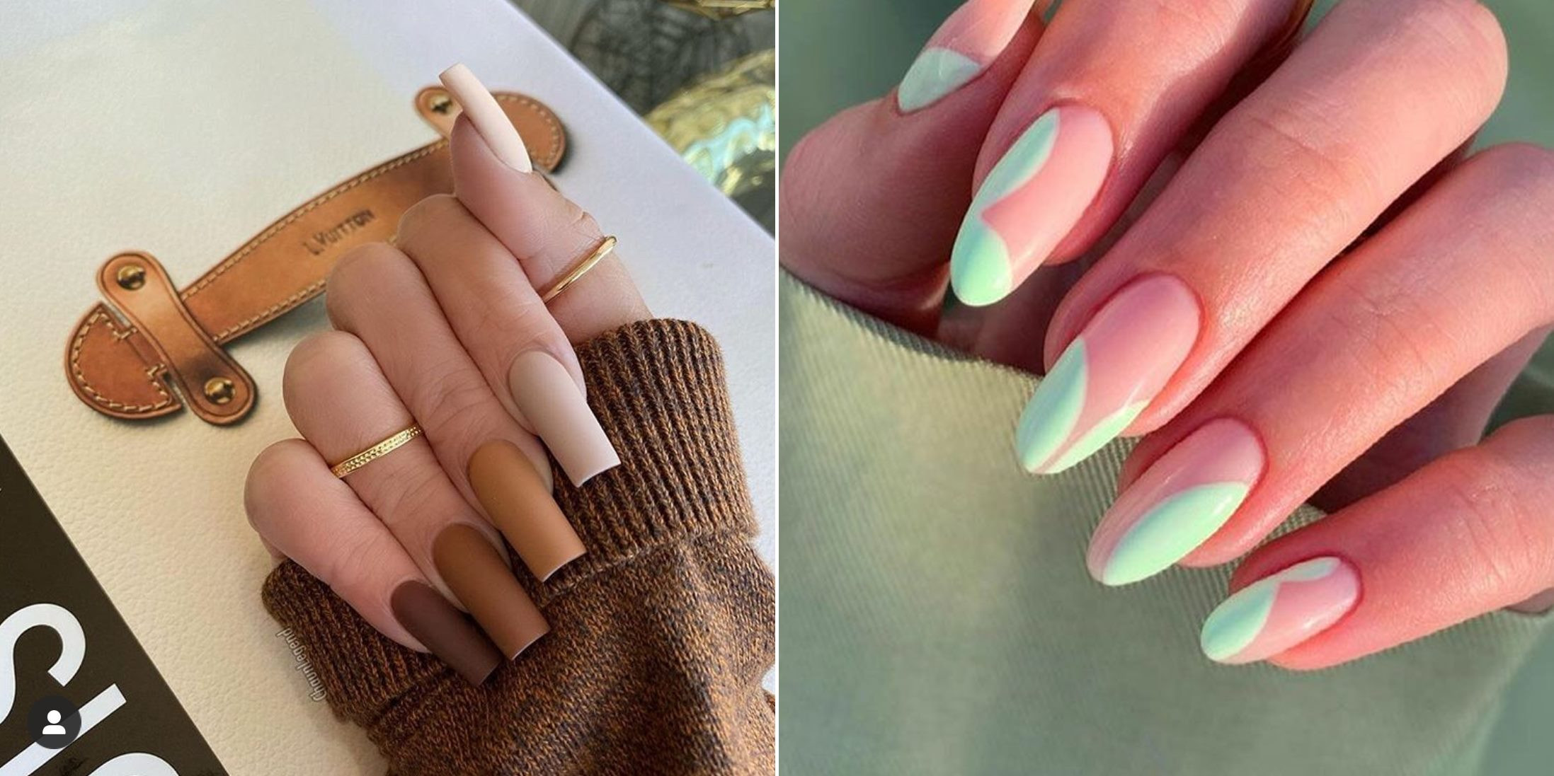 Các tông màu nail sáng da phổ biến.