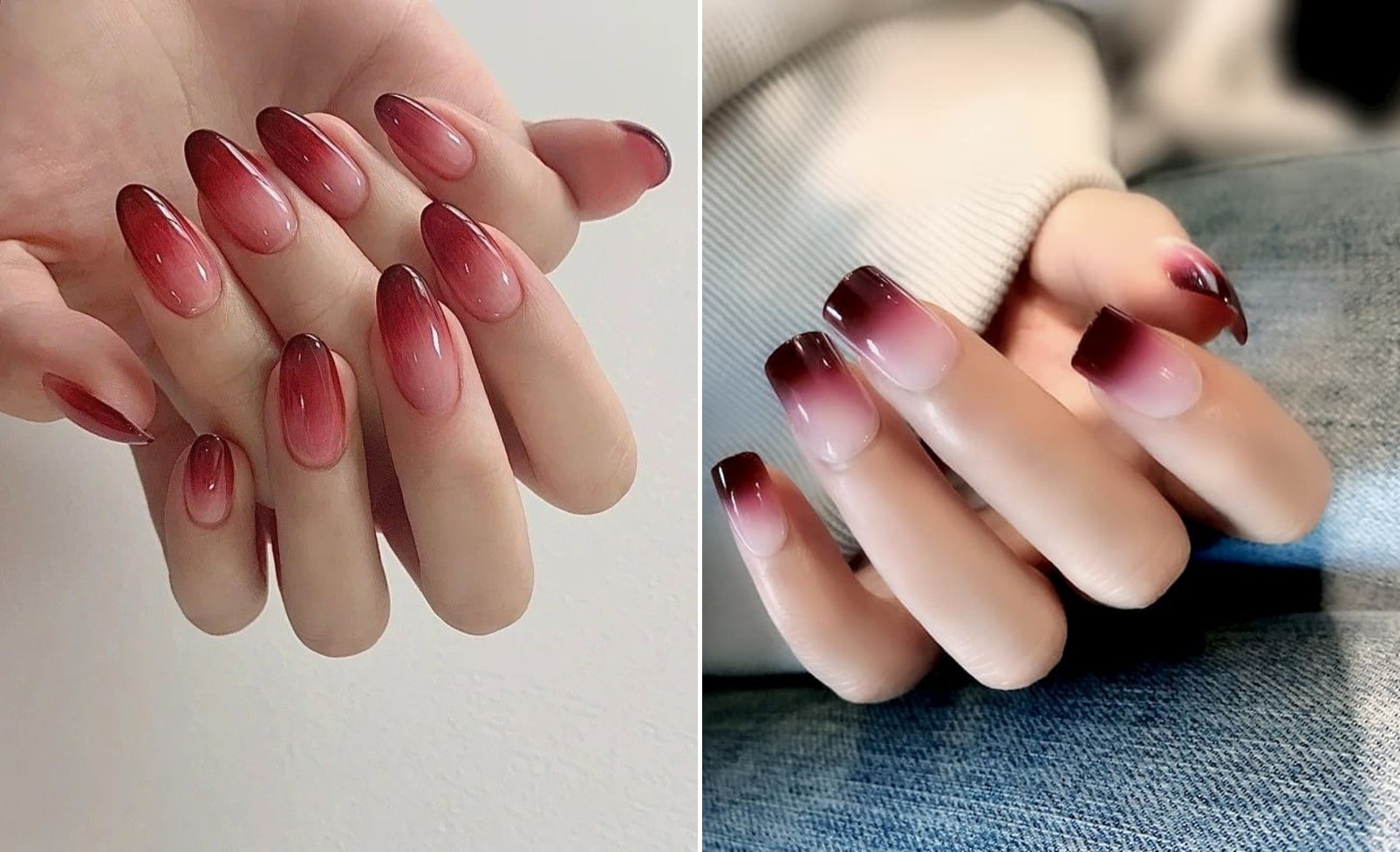 Nail Ombre kết hợp nhiều màu sắc tinh tế.