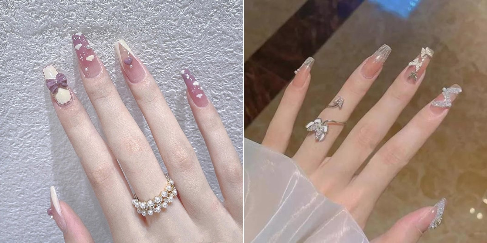 Kiểu móng tay đính đá tạo ấn tượng mạnh mẽ.