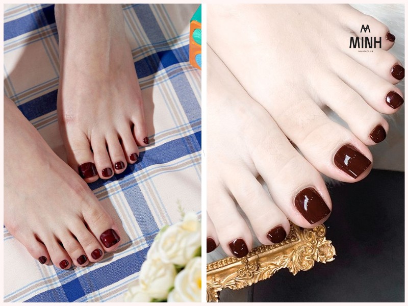 Top 50+ mẫu nail chân màu đỏ tôn da, sang chảnh nhất Tết này