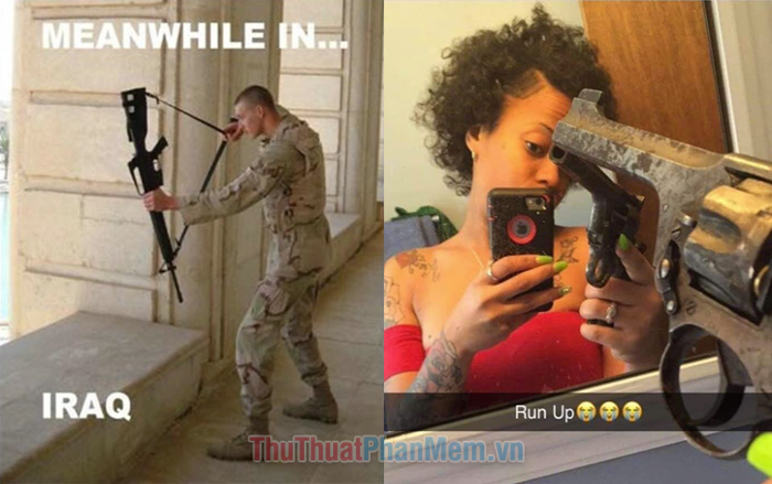 Tổng hợp những hình ảnh meme cầm súng đầy hài hước và sáng tạo