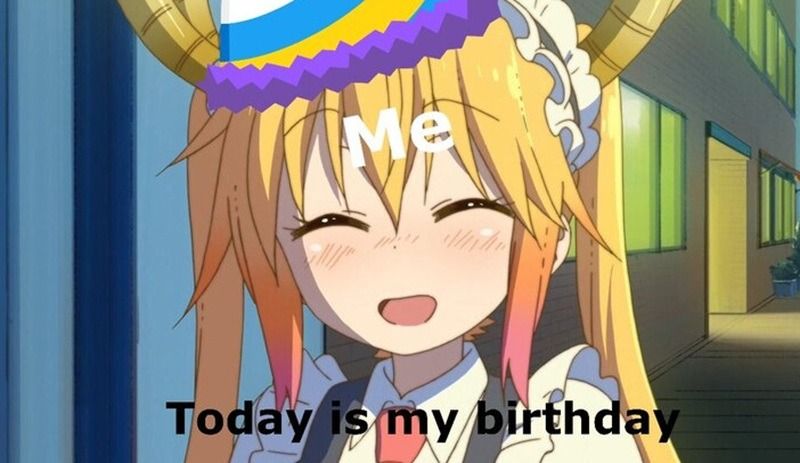 Meme chúc mừng sinh nhật hình anime/hoạt hình