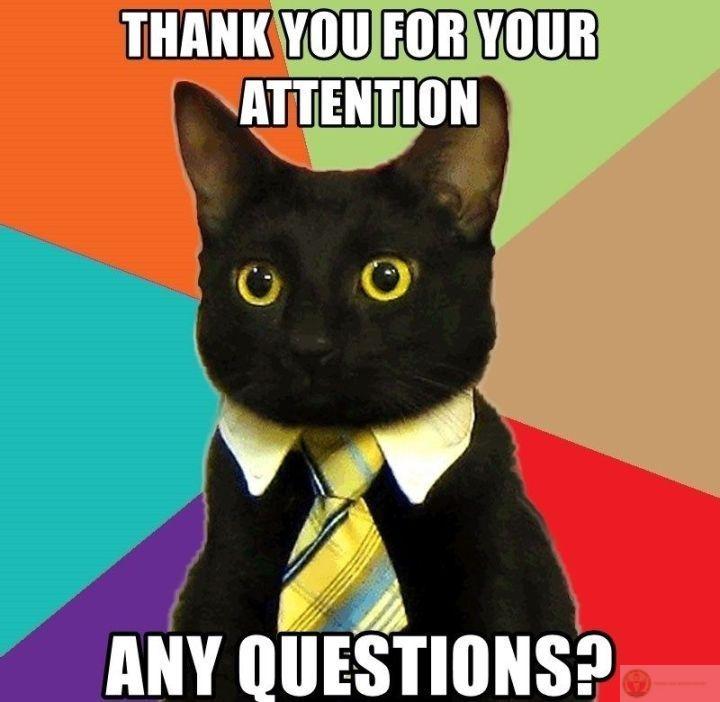 Meme đặt câu hỏi thuyết trình