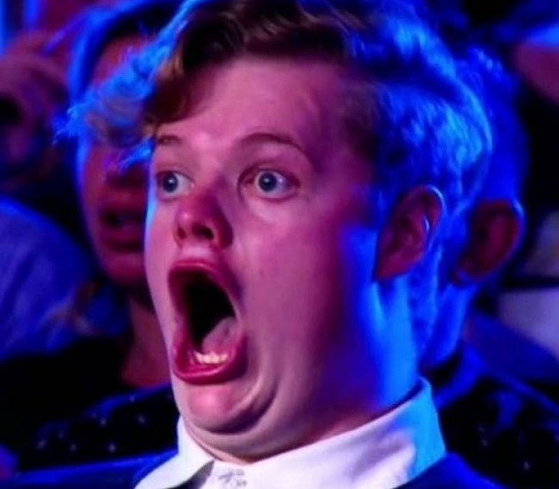 Meme ngạc nhiên há hốc miệng