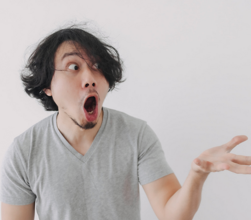 Meme chỉ tay há hốc