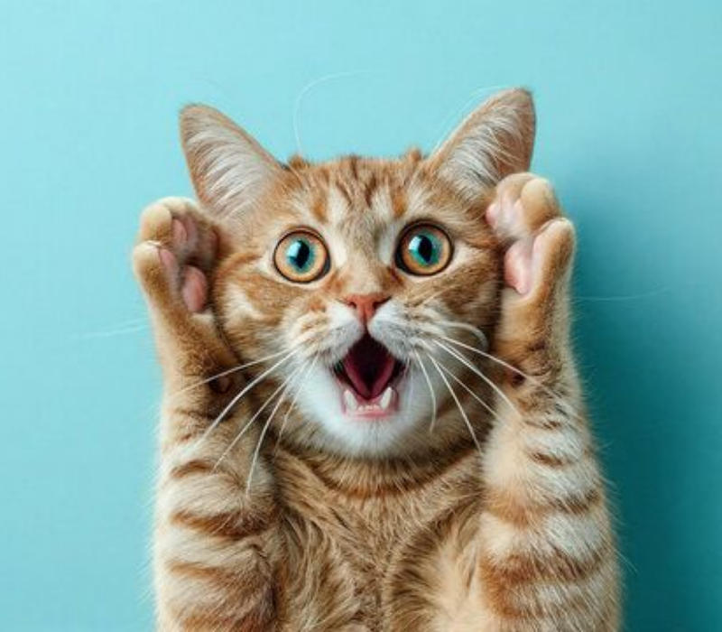 Meme mèo mắt sáng rực