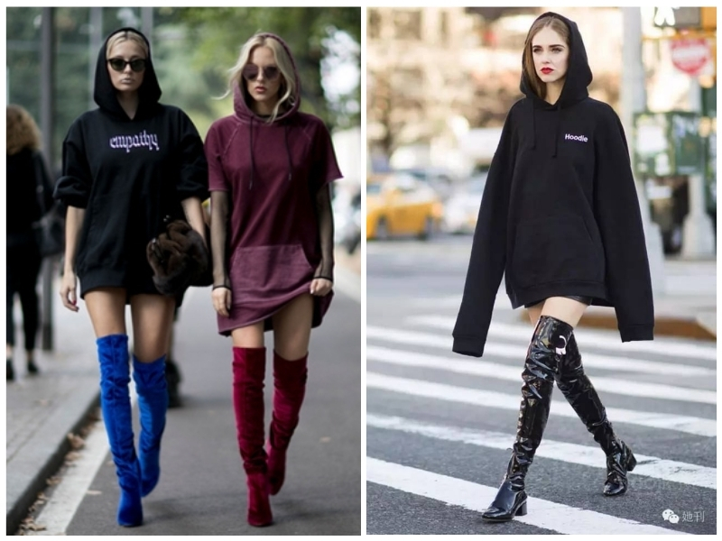 giày boot nữ cổ cao phối đồ