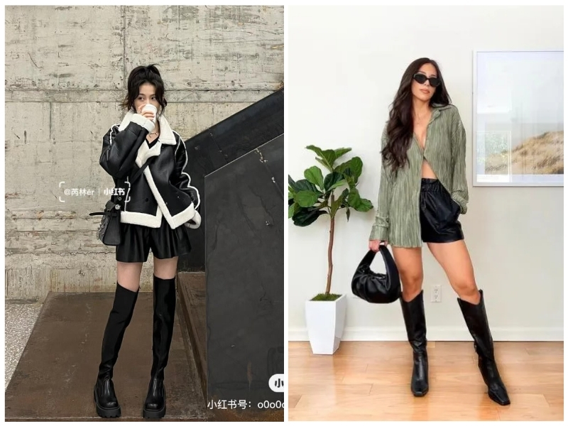 15 cách phối đồ với giày boot nữ cổ cao cực sang chảnh
