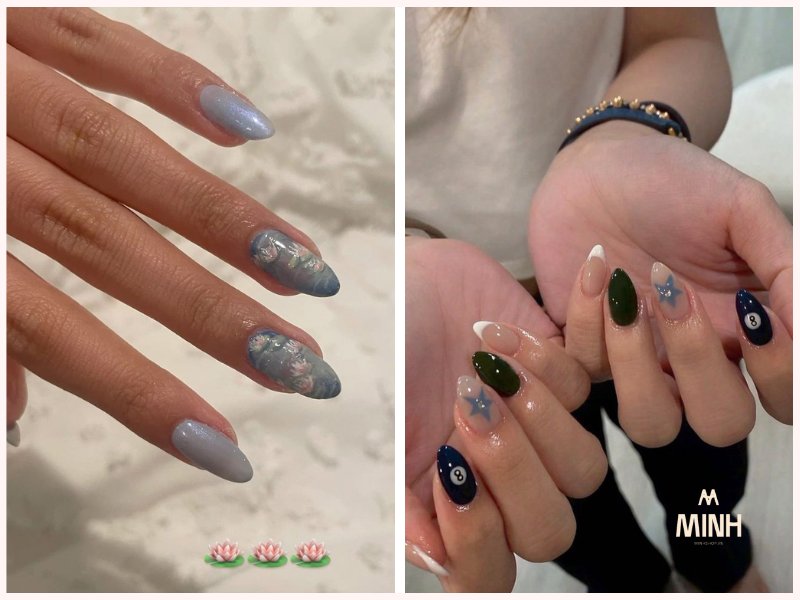 mẫu nail đẹp cho móng dài