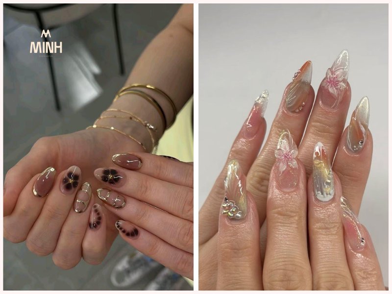 mẫu nail đẹp cho móng dài