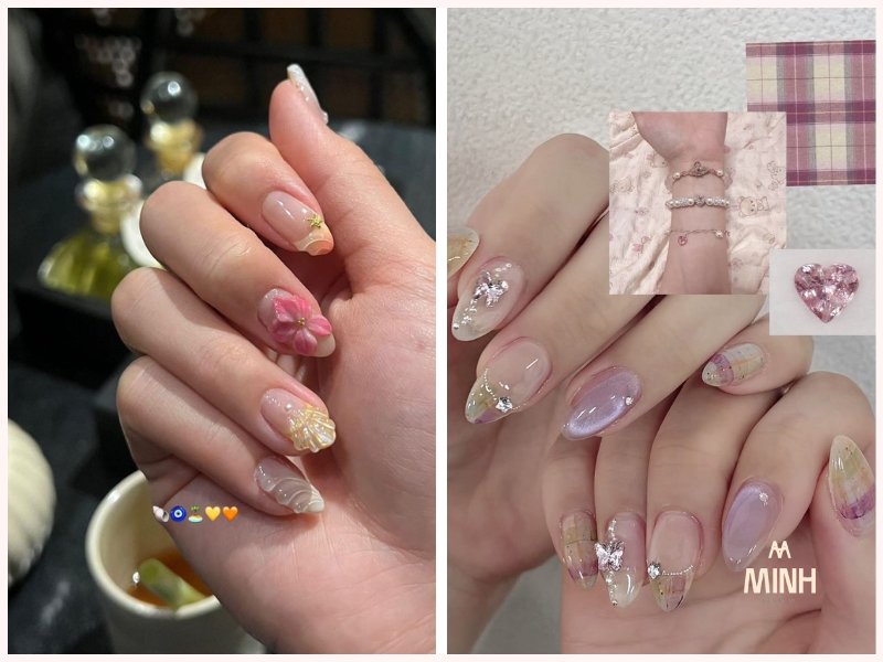 mẫu nail đẹp cho móng dài