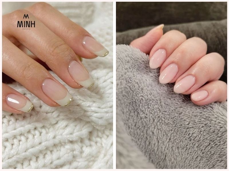Mẫu nail dài màu nude sang chảnh