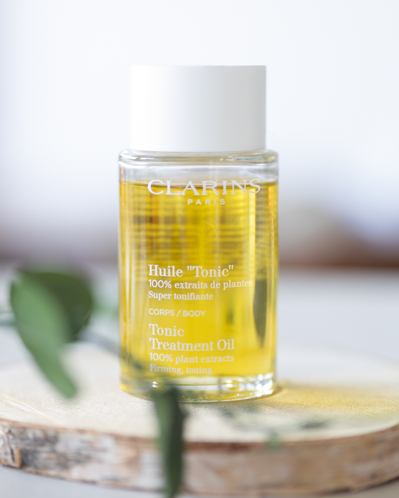 huile tonic clarins dầu rạn da