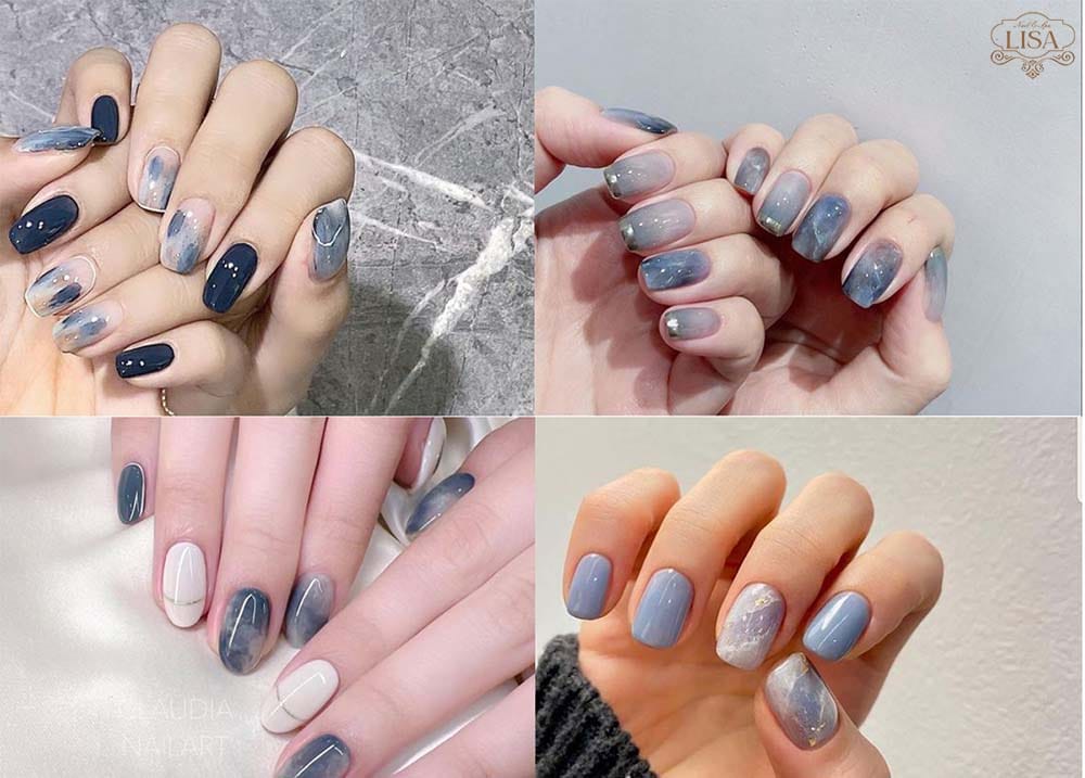 Mẫu nail xà cừ vân đá