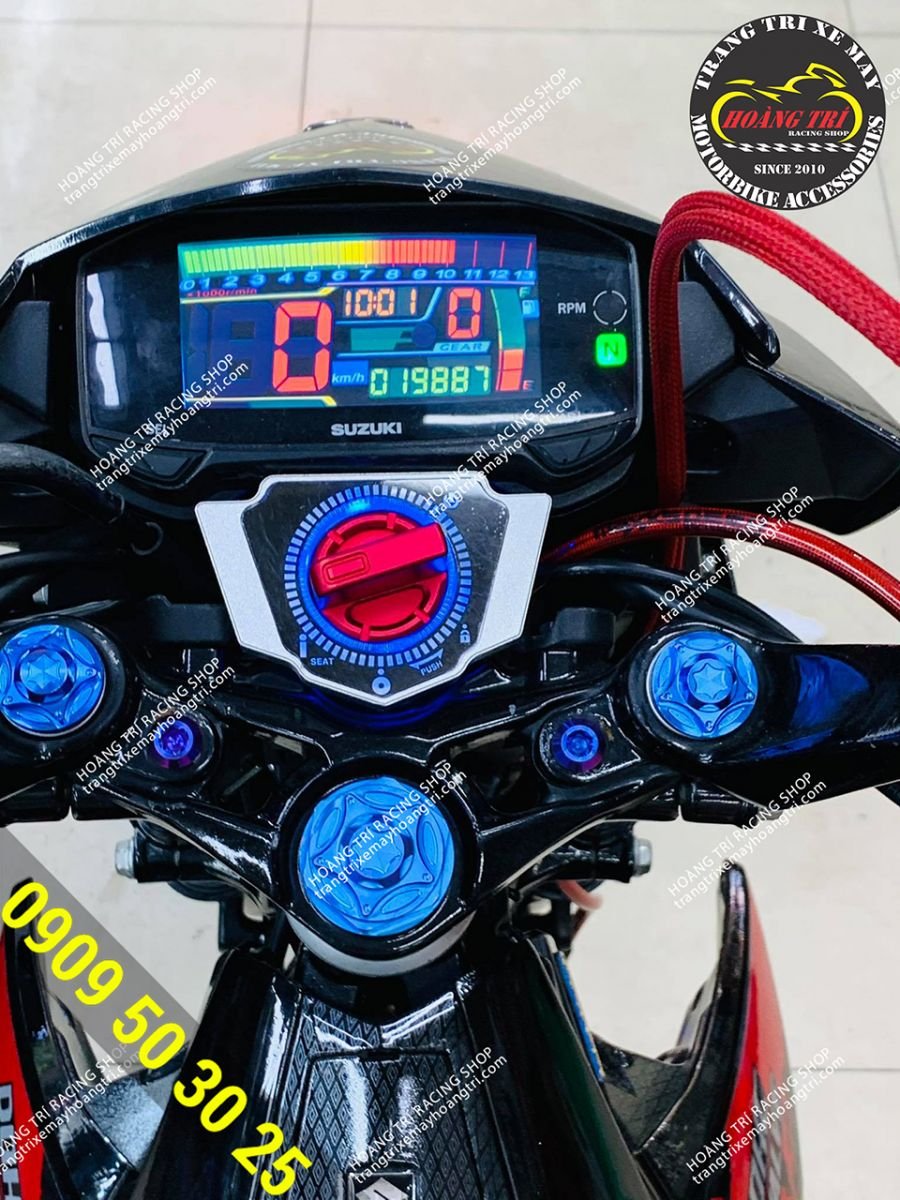 Chiếc đồng hồ của xe Satria đã được mix lại