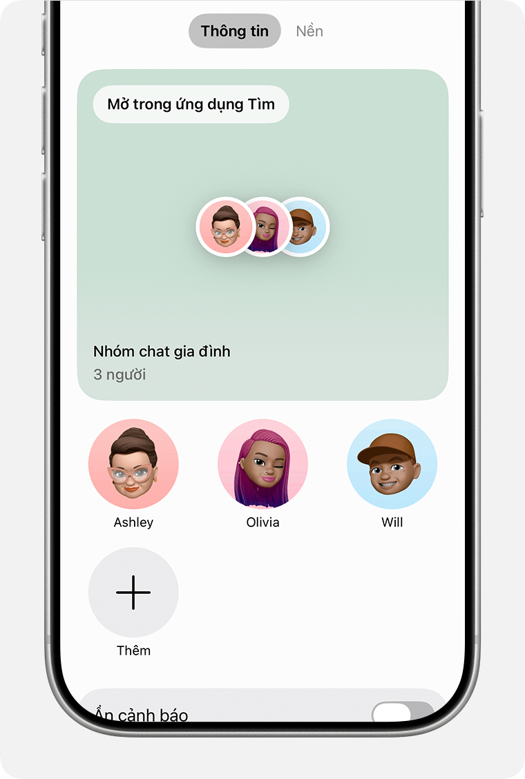 Để thêm liên hệ vào cuộc trò chuyện nhóm iMessage, hãy chạm vào nút Thêm trên trang nhóm của bạn.