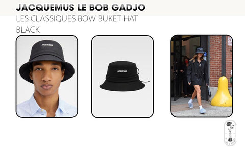 nón jacquemus le bob gadjo bow bucket hat black
