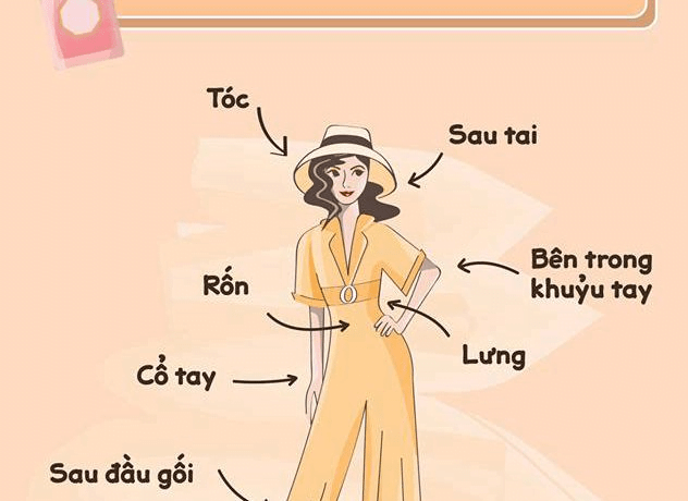 Những vị trí giúp lưu hương lâu hơn