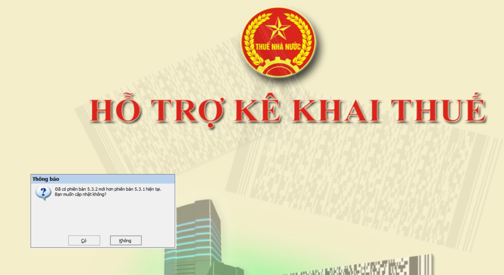 Hướng dẫn cập nhật phần mềm HTKK 5.3.2