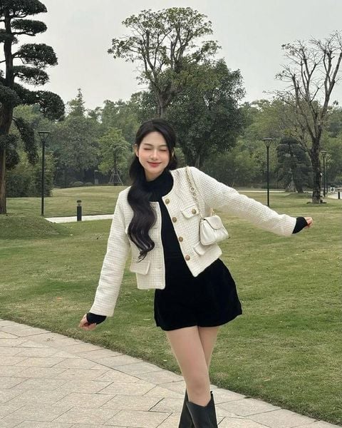 Đồ tết 2026 - váy tweed dáng chữ A