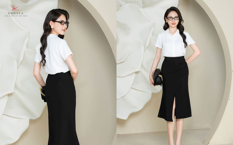 Chân váy đuôi cá phối áo gì tôn dáng? 10 cách phối đơn giản