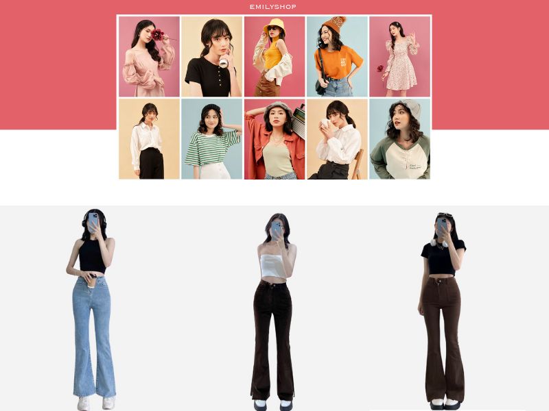 Các mẫu quần ống loe của thương hiệu EmilyShop