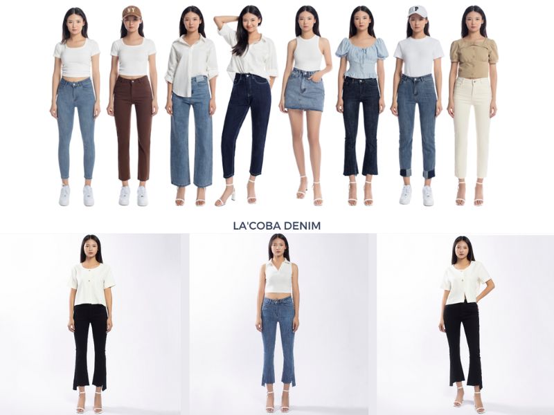 Các mẫu quần ống loe của thương hiệu LACOBA DENIM