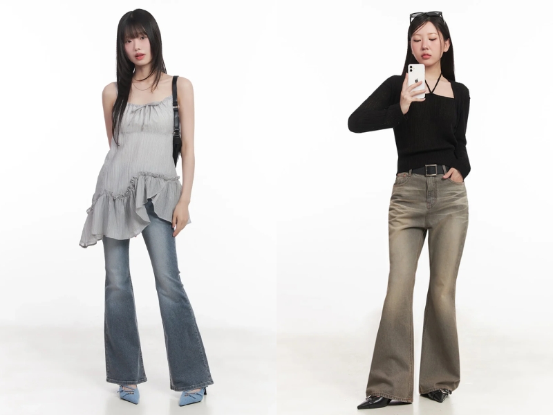 Quần ống loe đen mặc với áo gì? 21+ outfit hack dáng siêu đỉnh