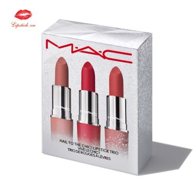 Set Son MAC 3 Cây Hail To The Chic! Lipstick Trio