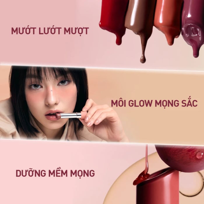 Son Dưỡng Bóng Căng Mọng 3CE Glazy Lip Glow