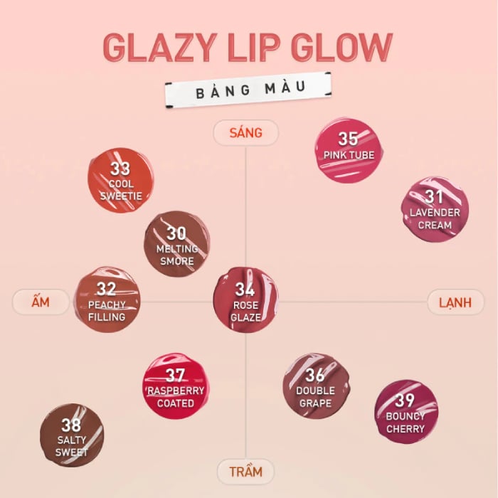 Son Dưỡng Bóng Căng Mọng 3CE Glazy Lip Glow