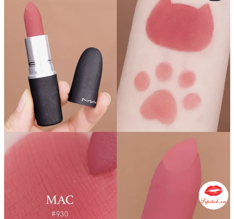 Son MAC 930 Brickthrough Hồng Đất – Powder Kiss Mới