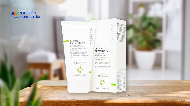 Gel rửa mặt ngừa mụn Canova Salipil Detergente Purifying Cleansing Gel Sifarma 150ml