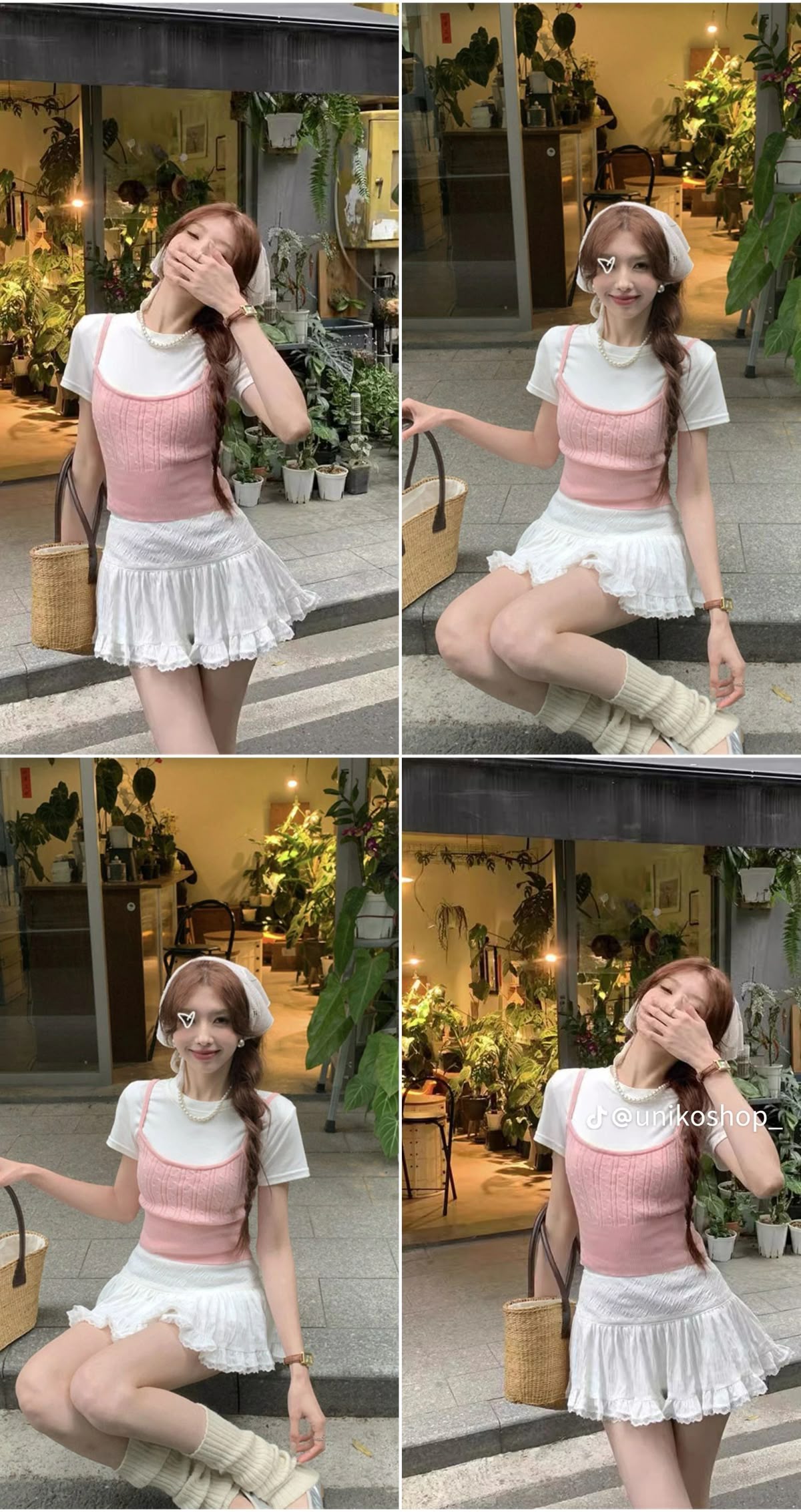 Cách đứng đơn giản khi chụp váy ngắn