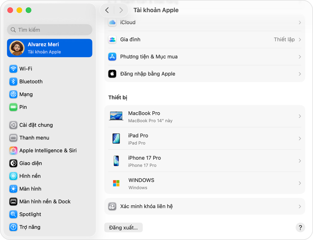 Kiểm tra danh s&aacute;ch thiết bị d&ugrave;ng T&agrave;i khoản Apple của bạn để t&igrave;m những thiết bị m&agrave; bạn đ&atilde; đăng nhập