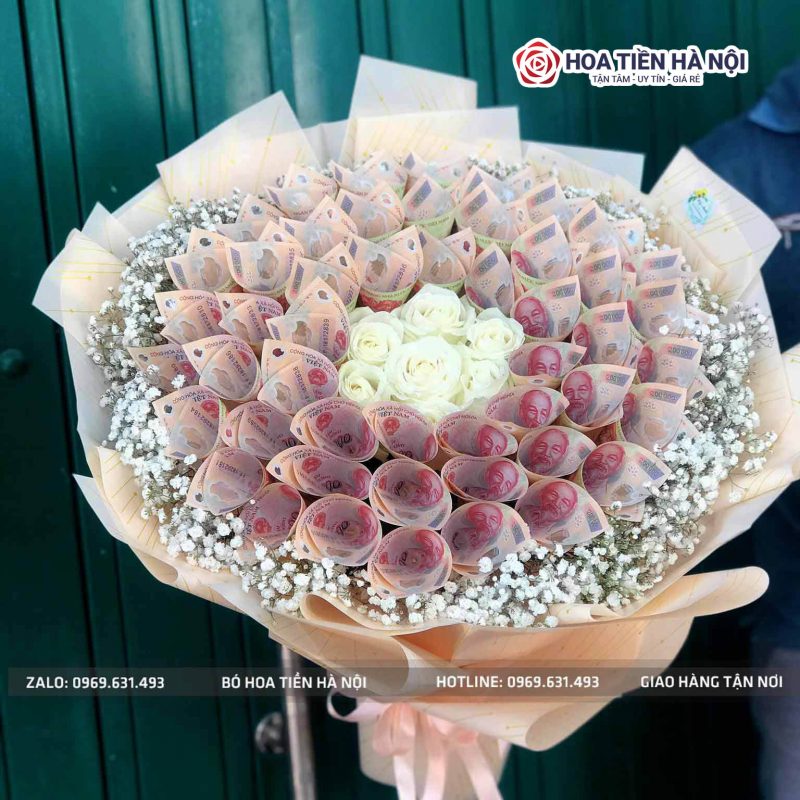 Bó hoa tiền 200k 40 tờ