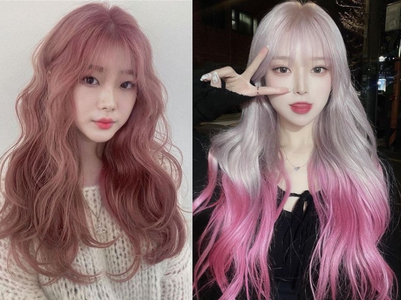 Tóc mái bằng nhuộm tóc ombre