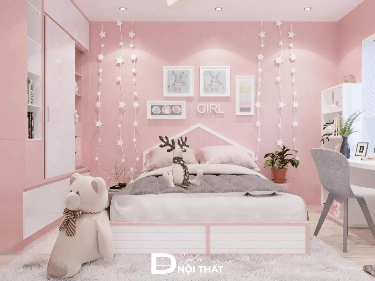 phòng ngủ cho bé gái 15 tuổi