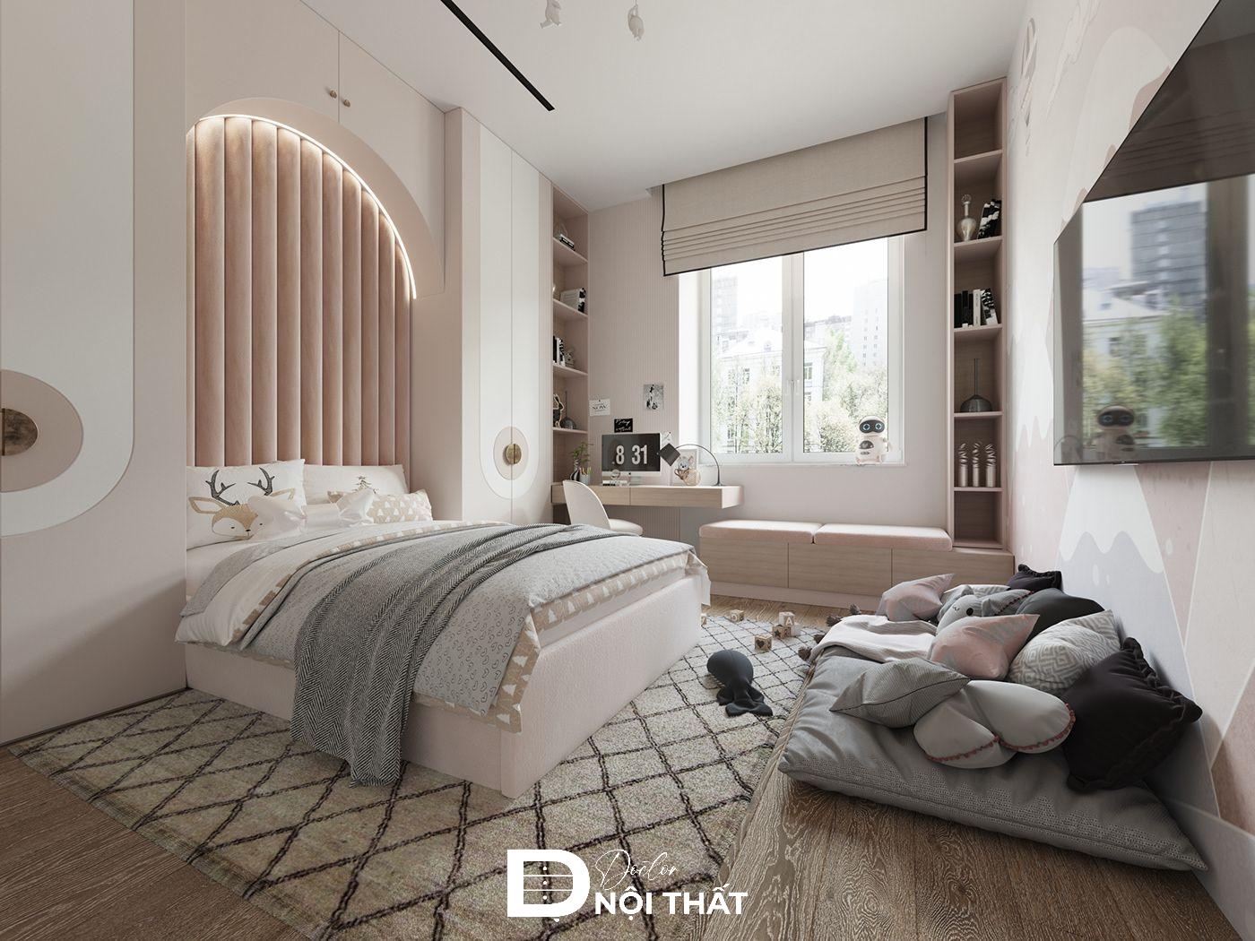 phòng ngủ cho bé gái 15 tuổi