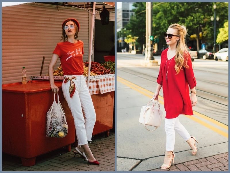 quần trắng phối với áo màu gì nữ